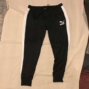 Puma used black white track pant